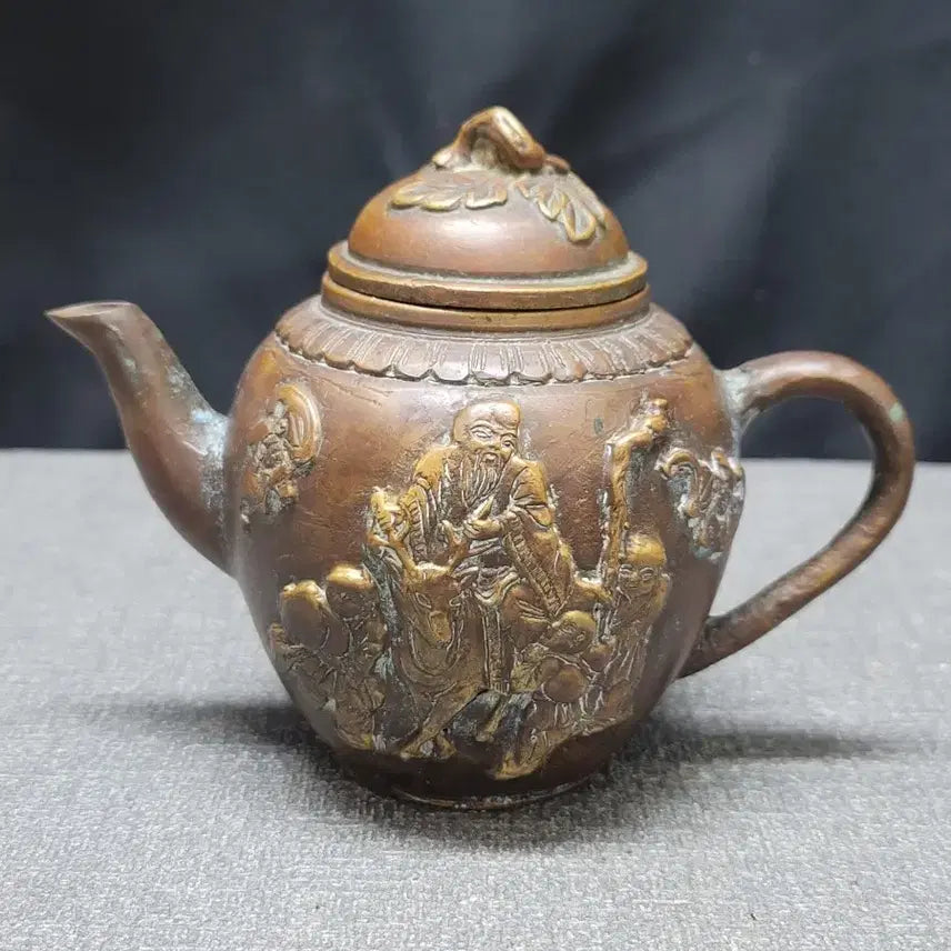 [BUNJANG] Brass "Immortal Pattern" Small Pitcher / 황동 신선문 주자