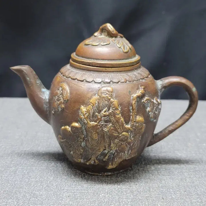 [BUNJANG] Brass "Immortal Pattern" Small Pitcher / 황동 신선문 주자