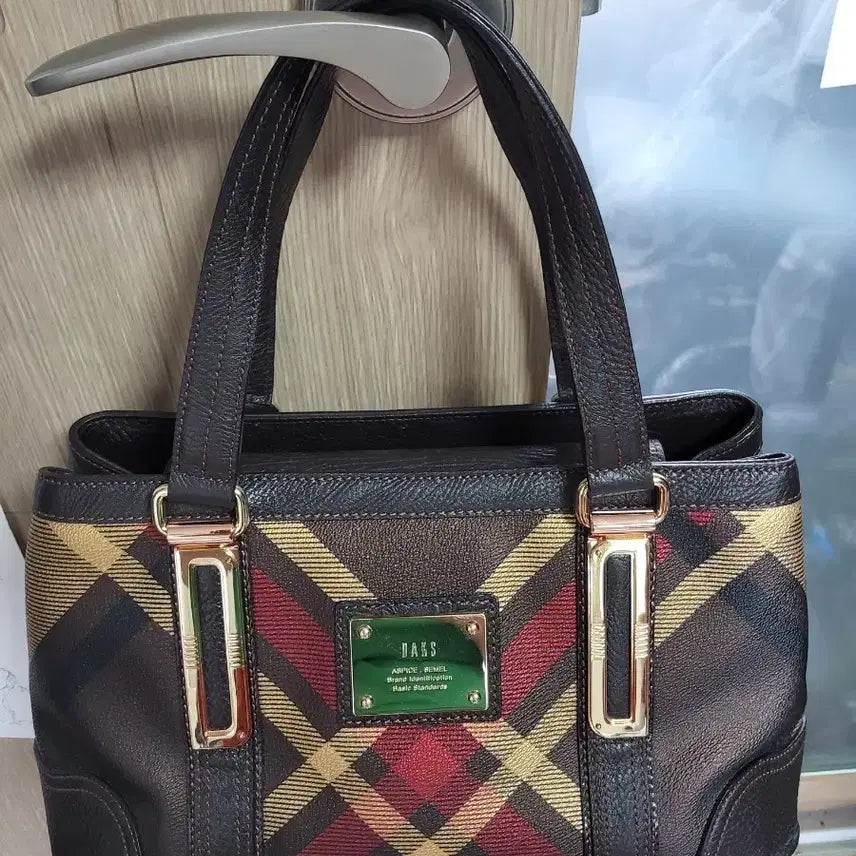 [BUNJANG] Daks Check Tote Bag / 닥스 체크 토트백 브라운 가방