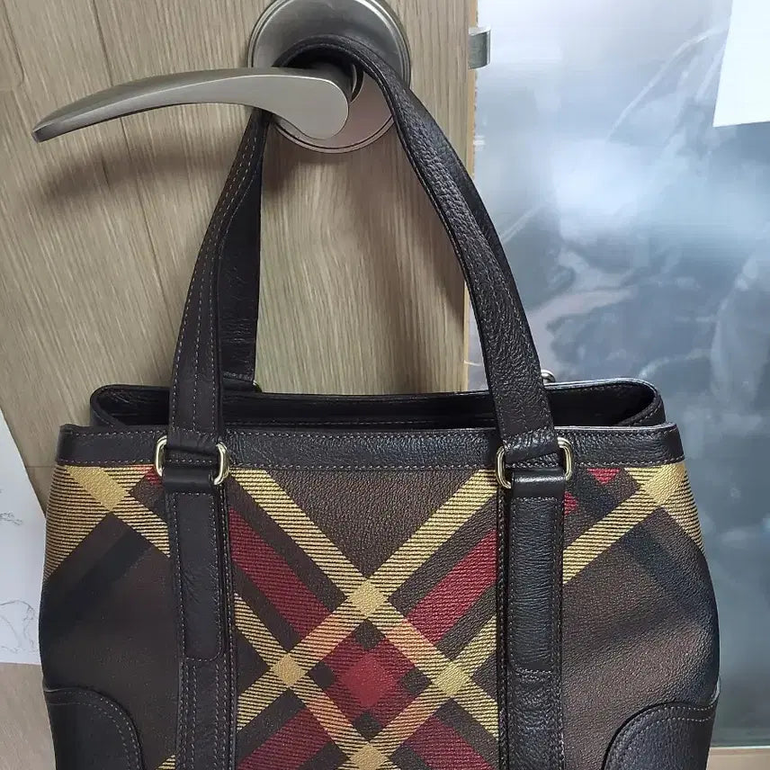 [BUNJANG] Daks Check Tote Bag / 닥스 체크 토트백 브라운 가방