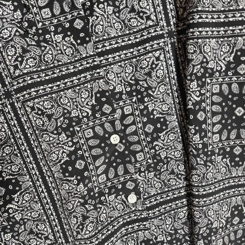 [BUNJANG] 패턴 롱 원피스 셔츠형 블랙롱원피스 / 패턴 롱 원피스 셔츠형 블랙롱원피스