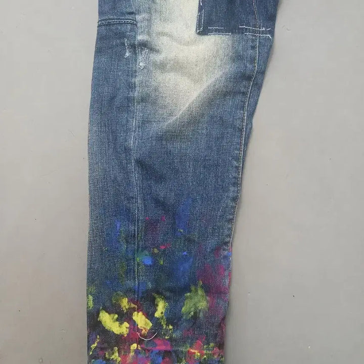 [BUNJANG] Dsquared2 Neon Logo Biker Jeans / [36] 디스퀘어드2 네온로고 바이커진 청바지