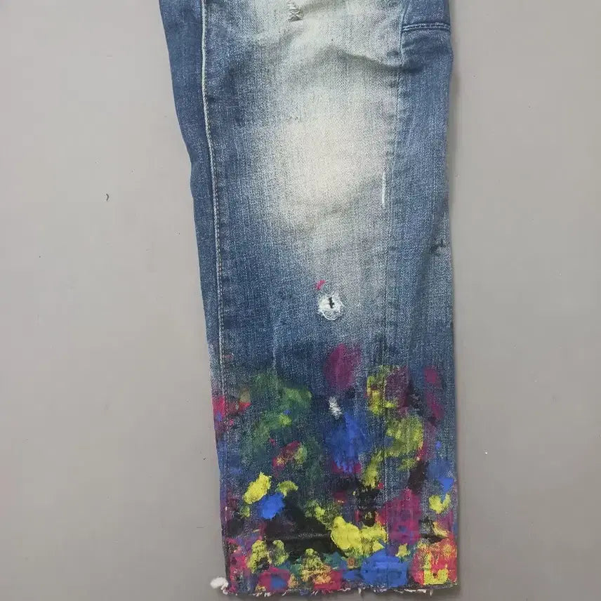 [BUNJANG] Dsquared2 Neon Logo Biker Jeans / [36] 디스퀘어드2 네온로고 바이커진 청바지