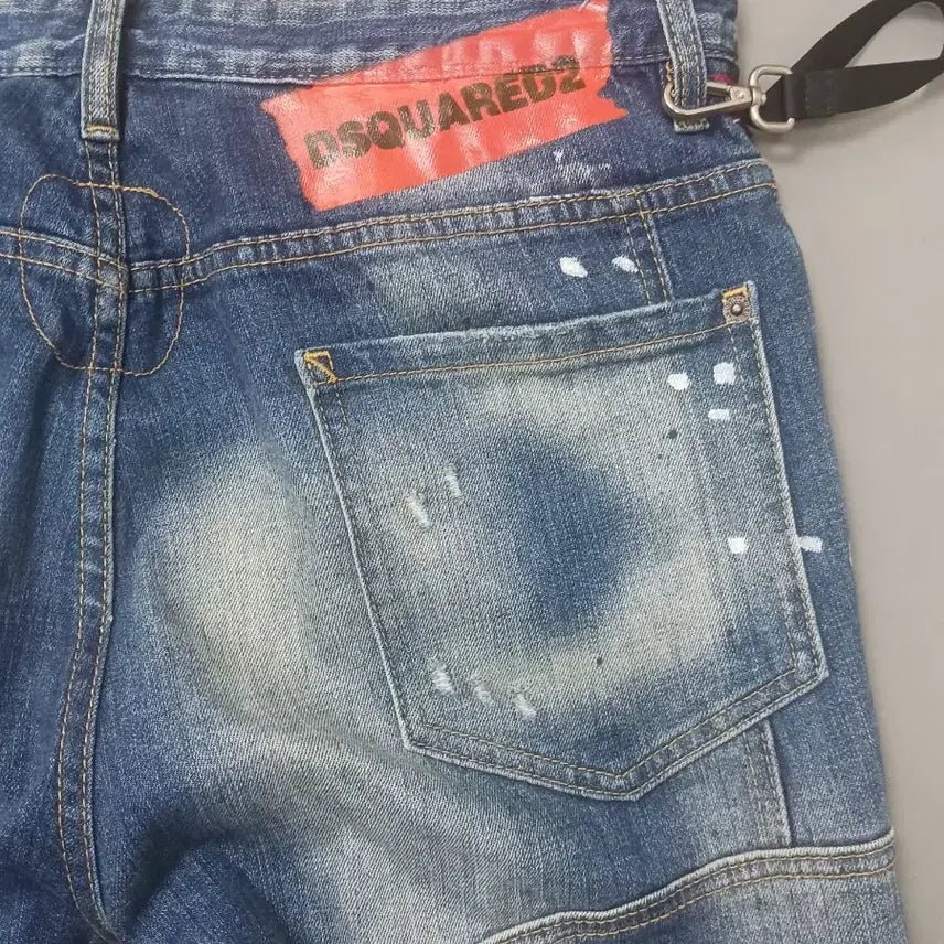 [BUNJANG] Dsquared2 Neon Logo Biker Jeans / [36] 디스퀘어드2 네온로고 바이커진 청바지