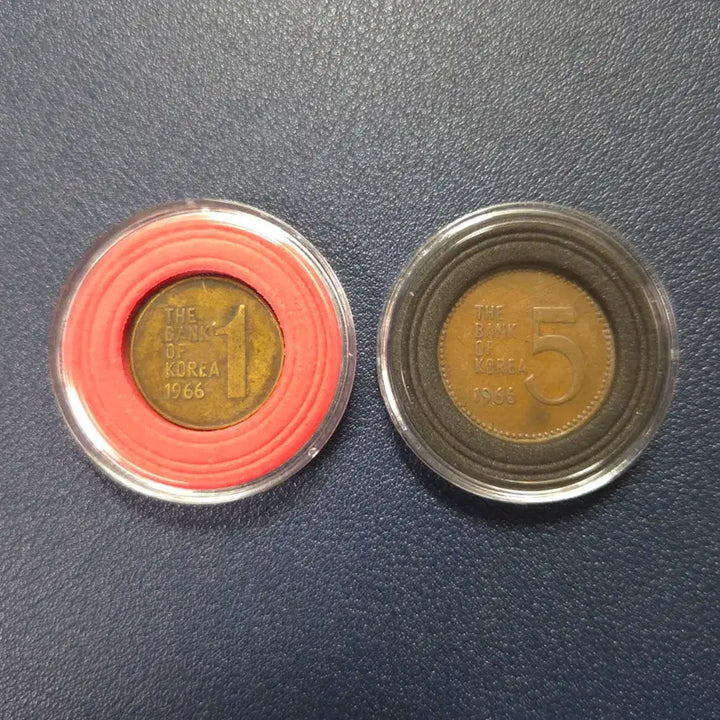 [BUNJANG] Rare 1966 Korean Won Coins / 귀한 최초발행 1966년1원 1966년5원 2점모두 희귀동전수집용