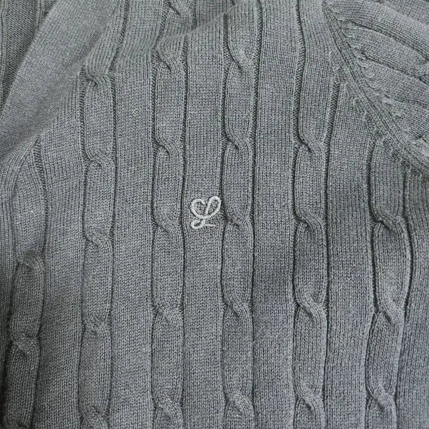 [BUNJANG] Cable Knit Cardigan - Dark Navy (55-Slim 66) / 케이블 니트 가디건 짙은네이비(55-날씬66)