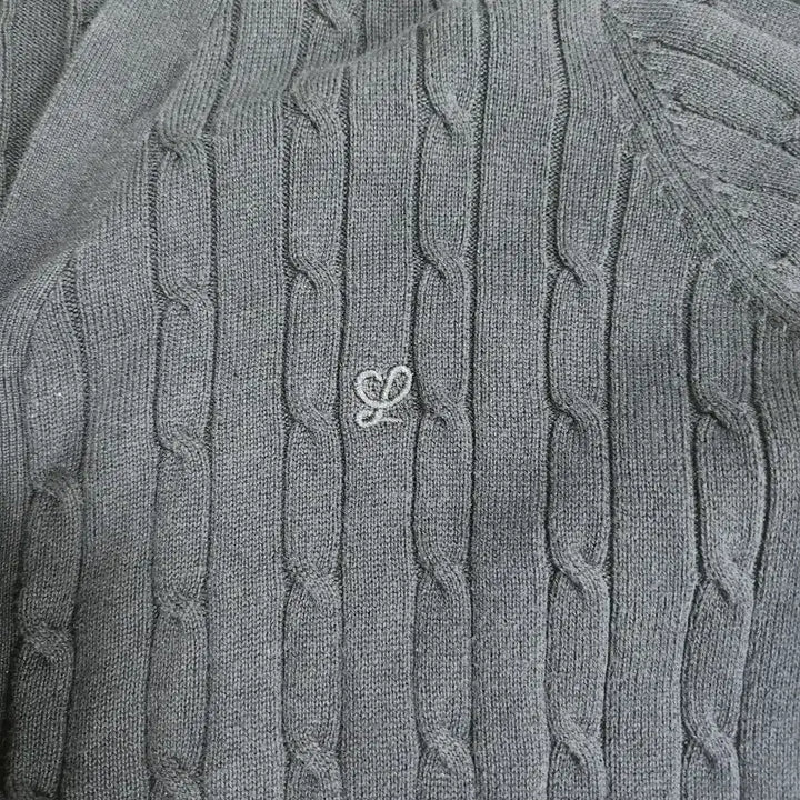 [BUNJANG] Cable Knit Cardigan - Dark Navy (55-Slim 66) / 케이블 니트 가디건 짙은네이비(55-날씬66)