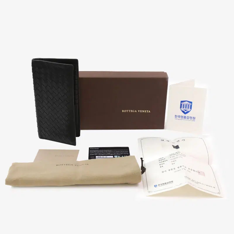 [BUNJANG] Bottega Veneta Intrecciato Long Wallet Black / (정품)보테가베네타 인트레치아토 장지갑 블랙
