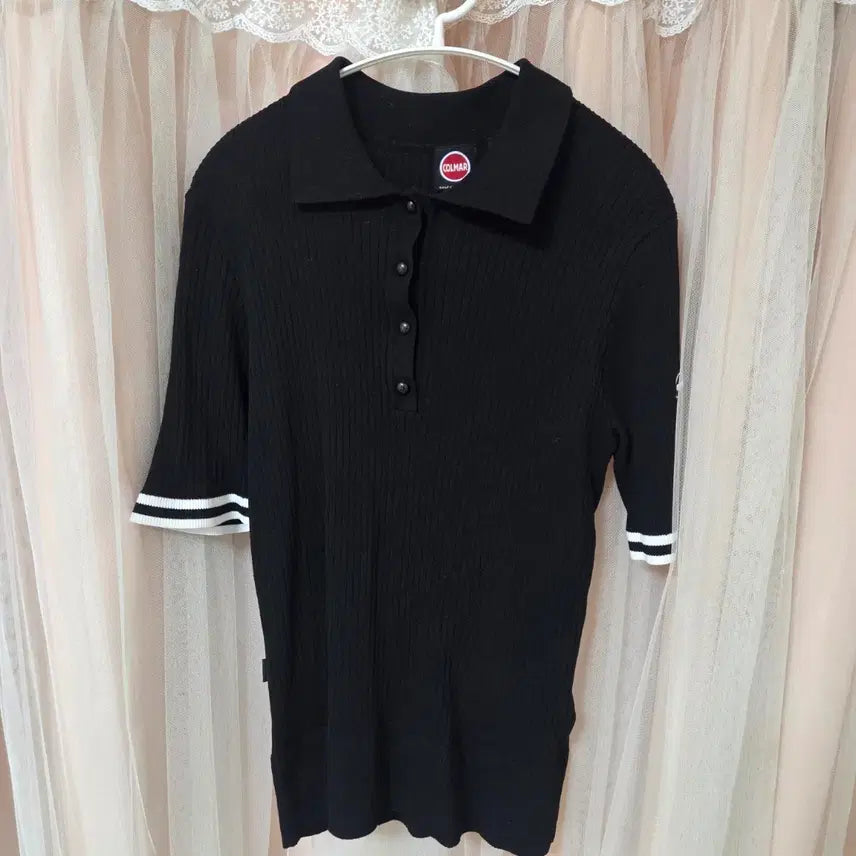 [SOLD OUT] [새상품] 콜마르 블랙 니트 반팔티