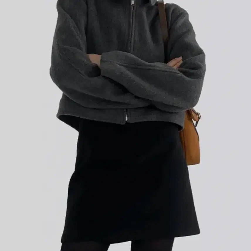 [BUNJANG] Autumn Czech Wool Skirt - Black - Size S / 어텀 체코 울 스커트 블랙 s