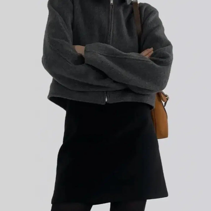 [BUNJANG] Autumn Czech Wool Skirt - Black - Size S / 어텀 체코 울 스커트 블랙 s