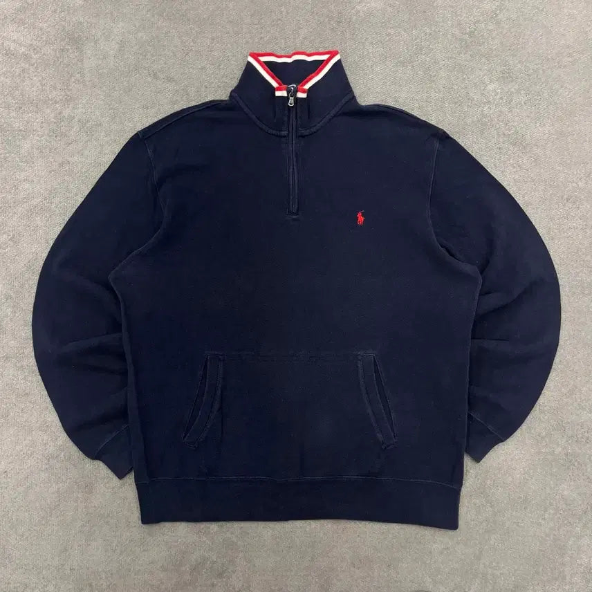 [BUNJANG] Polo Ralph Lauren Half-Zip Cotton Knit Sweater / L 폴로 랄프로렌 하프집업 코튼니트