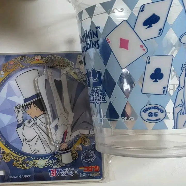[BUNJANG] Detective Conan Kaito Kid Acrylic Coaster Set / 명탐정코난 괴도키드 일본 배스킨라빈스 아크릴 코스터 (컵o)