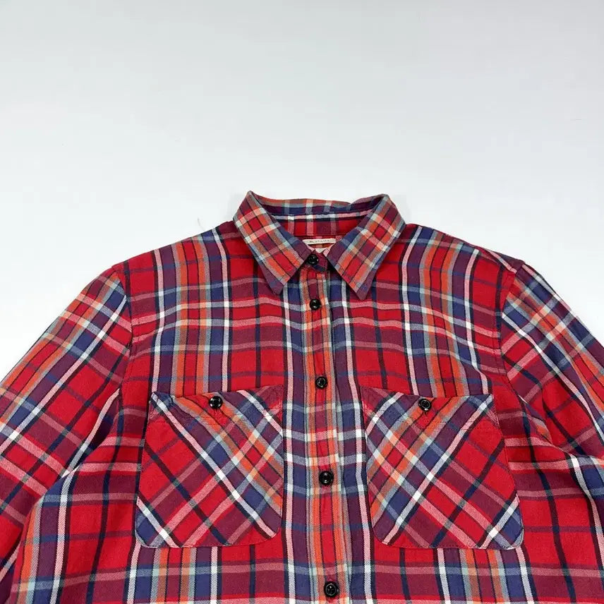 [BUNJANG] Denim &amp; Supply Red Tartan Check Shirt (L) / 데님앤서플라이 포켓 레드 타탄 체크셔츠 (L)