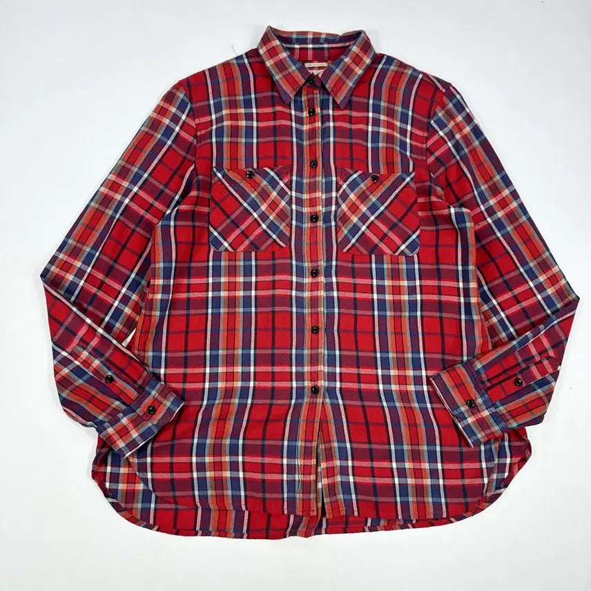 [BUNJANG] Denim &amp; Supply Red Tartan Check Shirt (L) / 데님앤서플라이 포켓 레드 타탄 체크셔츠 (L)