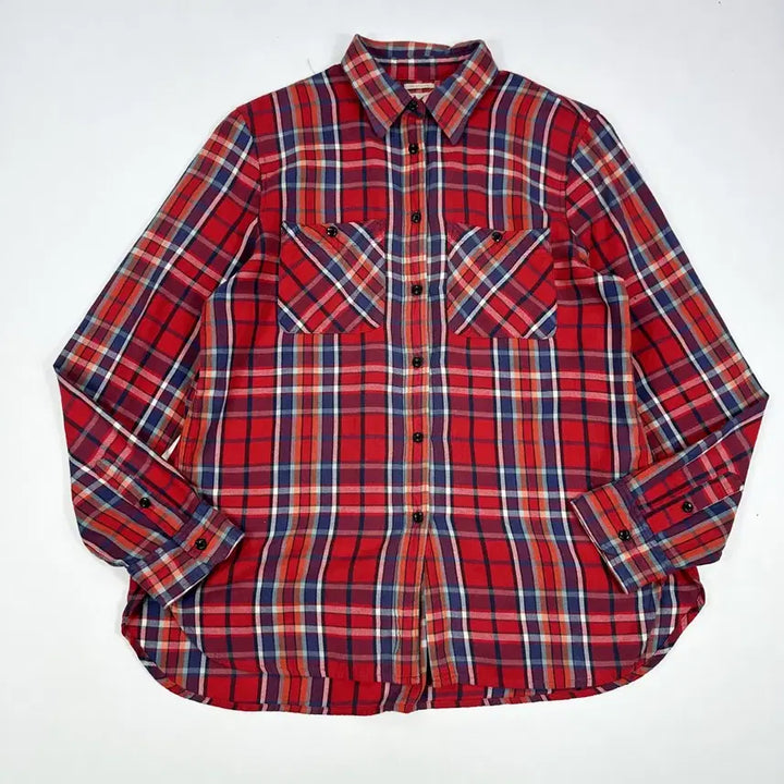 [BUNJANG] Denim &amp; Supply Red Tartan Check Shirt (L) / 데님앤서플라이 포켓 레드 타탄 체크셔츠 (L)