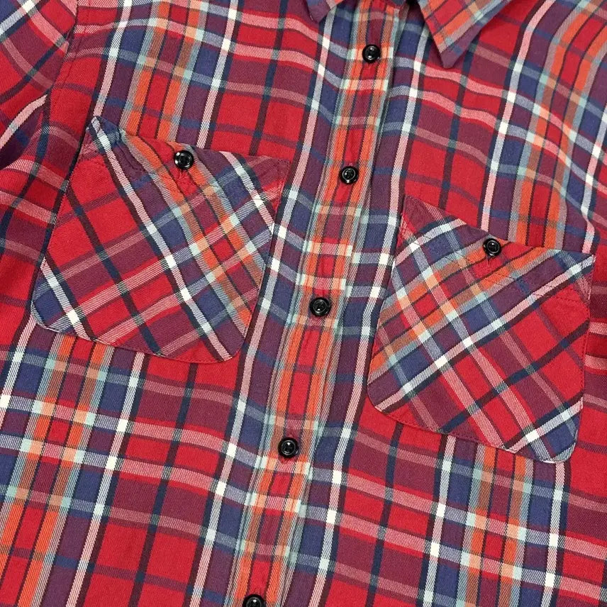 [BUNJANG] Denim &amp; Supply Red Tartan Check Shirt (L) / 데님앤서플라이 포켓 레드 타탄 체크셔츠 (L)