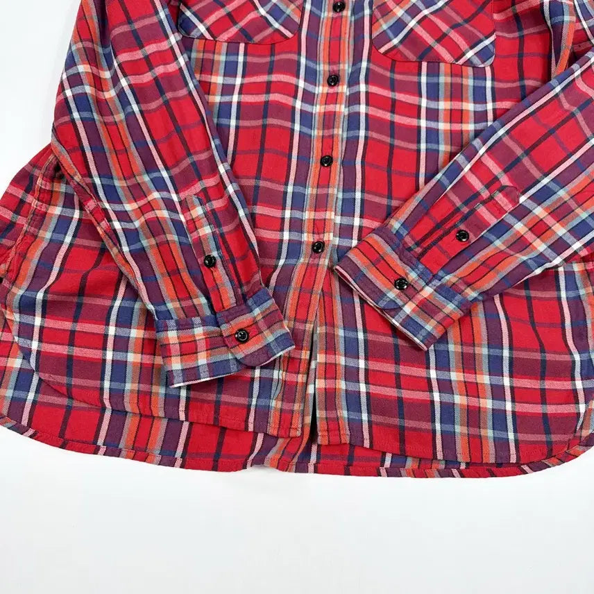 [BUNJANG] Denim &amp; Supply Red Tartan Check Shirt (L) / 데님앤서플라이 포켓 레드 타탄 체크셔츠 (L)