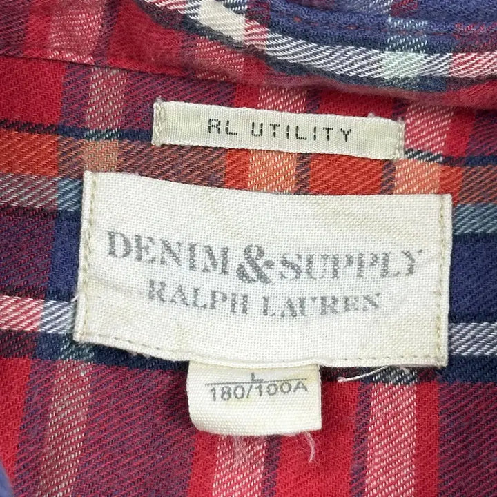 [BUNJANG] Denim &amp; Supply Red Tartan Check Shirt (L) / 데님앤서플라이 포켓 레드 타탄 체크셔츠 (L)