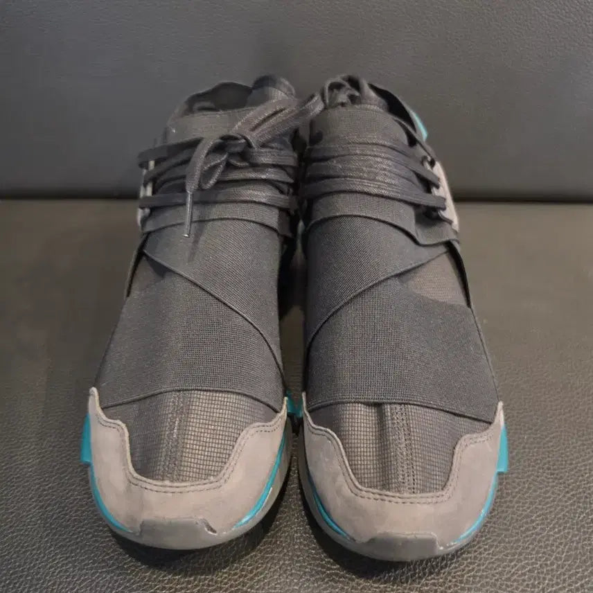 [BUNJANG] Y-3 Yohji Yamamoto Qasa High-Top Sneakers / Y-3 요지 야마모토 콰사 블랙/청록