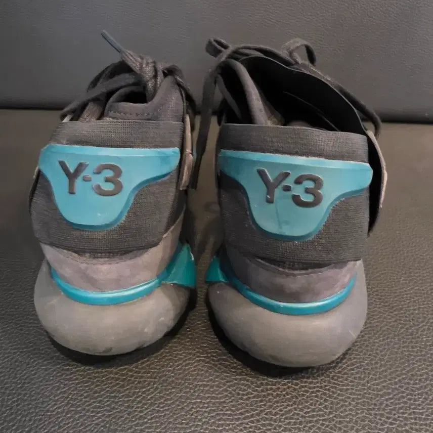 [BUNJANG] Y-3 Yohji Yamamoto Qasa High-Top Sneakers / Y-3 요지 야마모토 콰사 블랙/청록