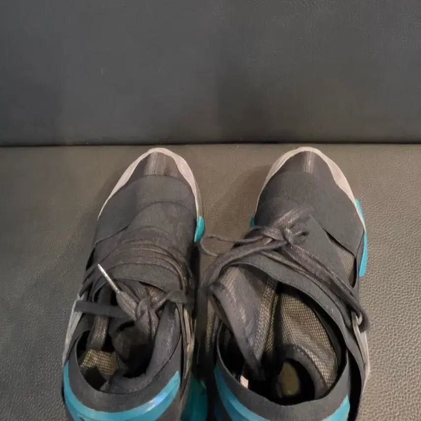 [BUNJANG] Y-3 Yohji Yamamoto Qasa High-Top Sneakers / Y-3 요지 야마모토 콰사 블랙/청록