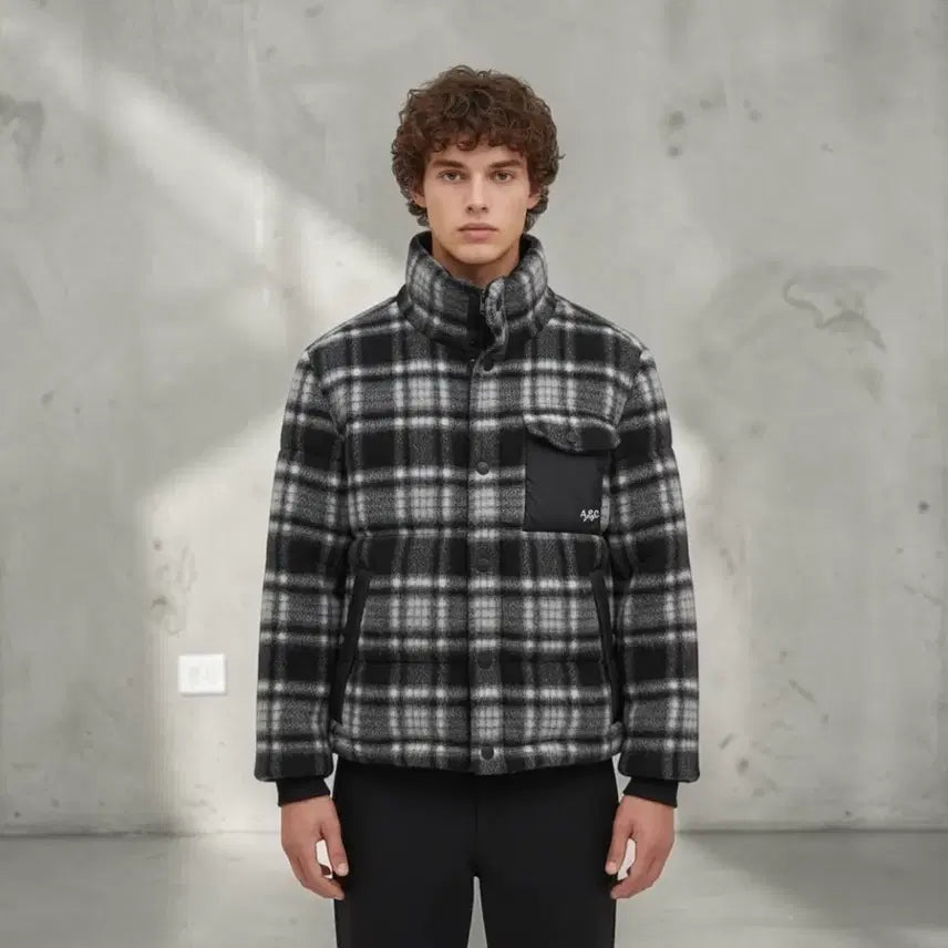 [BUNJANG] A.P.C 23FW Flannel Goose Down Padded Jacket / L/ A.P.C 아페쎄 23FW 플란넬 구스다운 패딩 점퍼