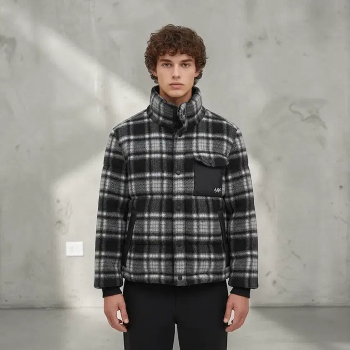 [BUNJANG] A.P.C 23FW Flannel Goose Down Padded Jacket / L/ A.P.C 아페쎄 23FW 플란넬 구스다운 패딩 점퍼