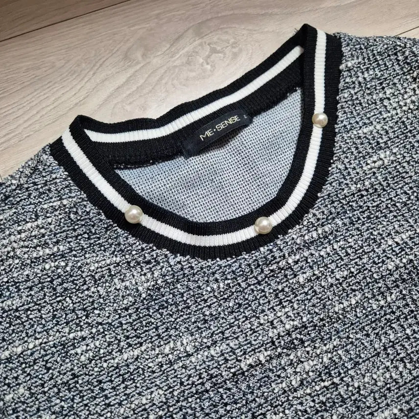 [BUNJANG] Miseenscene Pearl Tweed Short Sleeve Dress / 새상품)미센스 진주 트위드 반팔원피스 판매합니다