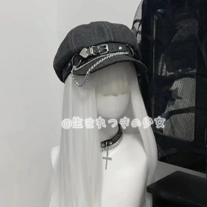 [BUNJANG] Denim Chain Accent Bucket Hat / 패션 데님 체인 장식 요걸 모자