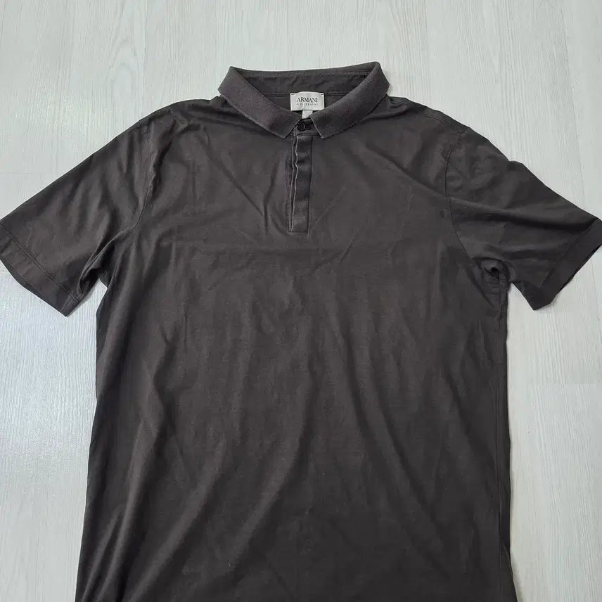 [BUNJANG] Armani Collezioni Brown Polo Shirt / 아르마니 꼴레지오니 카라 반팔 티셔츠 L사이즈