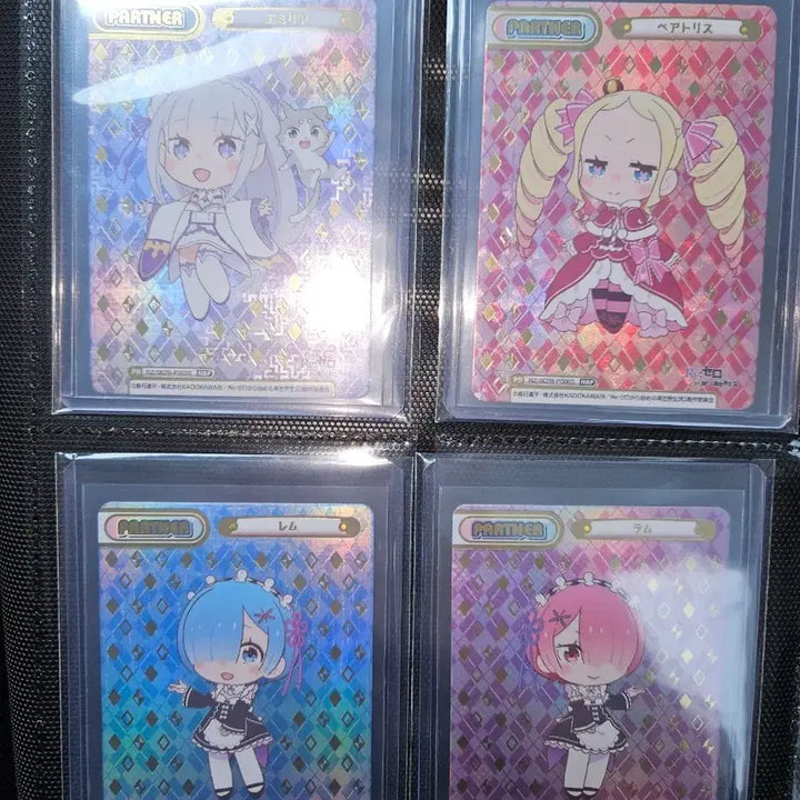 [BUNJANG] Re:ZERO Trading Card Set featuring Rem, Ram, Emilia, Beatrice (Rebirth PSA Graded) / 리제로 트레이딩 카드 렘 람 에밀리아 베아트리스 re버스 PSA