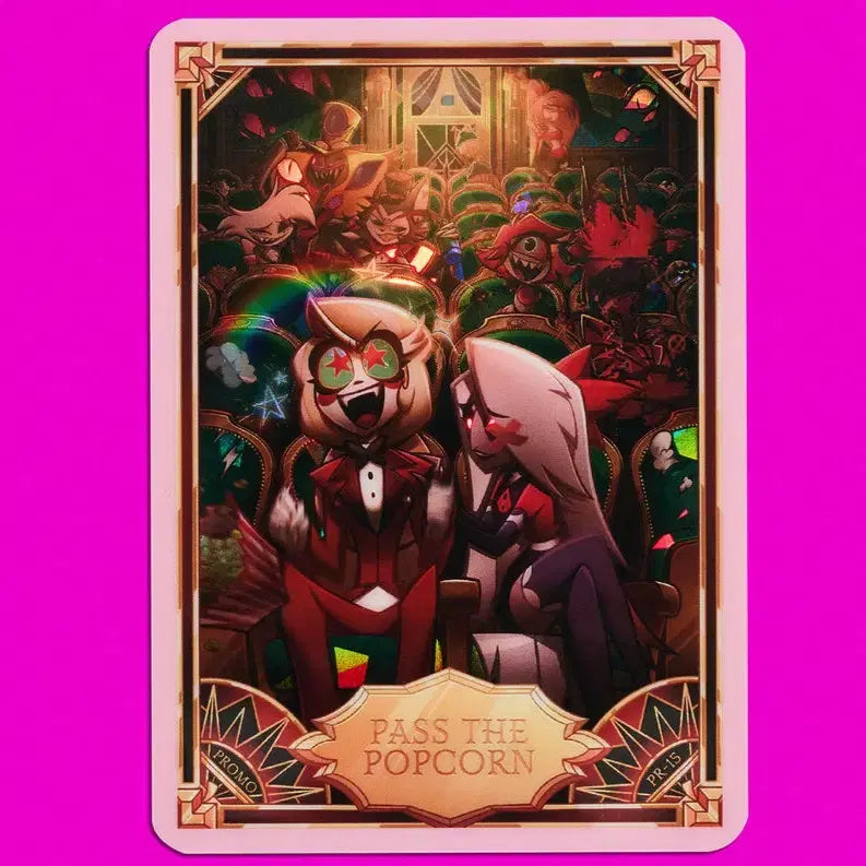 [BUNJANG] Hazbin Hotel PR-15 PASS THE POPCORN Trading Card / 해즈빈호텔 트레이딩 프로모 카드 PR-15 PASS THE POPCORN