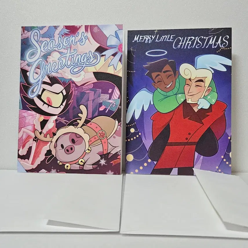 [BUNJANG] Hazbin Hotel Christmas Postcard Set / 일괄) 해즈빈호텔 시즌그리팅 크리스마스 엽서 2종