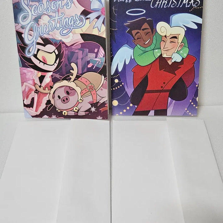 [BUNJANG] Hazbin Hotel Christmas Postcard Set / 일괄) 해즈빈호텔 시즌그리팅 크리스마스 엽서 2종