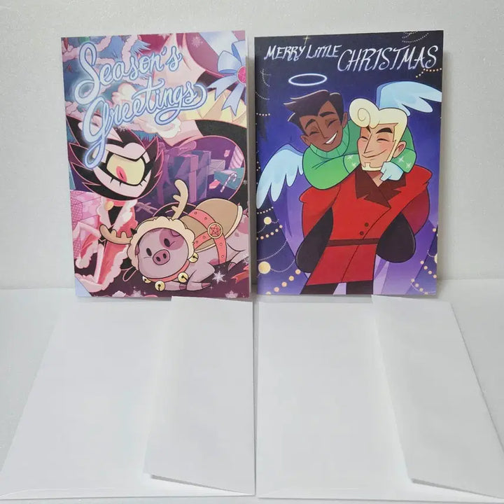[BUNJANG] Hazbin Hotel Christmas Postcard Set / 일괄) 해즈빈호텔 시즌그리팅 크리스마스 엽서 2종
