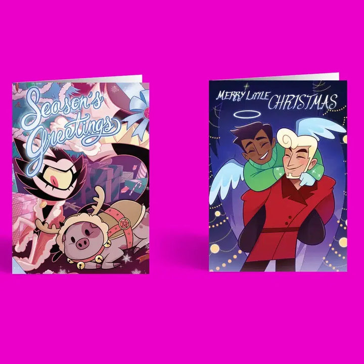 [BUNJANG] Hazbin Hotel Christmas Postcard Set / 일괄) 해즈빈호텔 시즌그리팅 크리스마스 엽서 2종