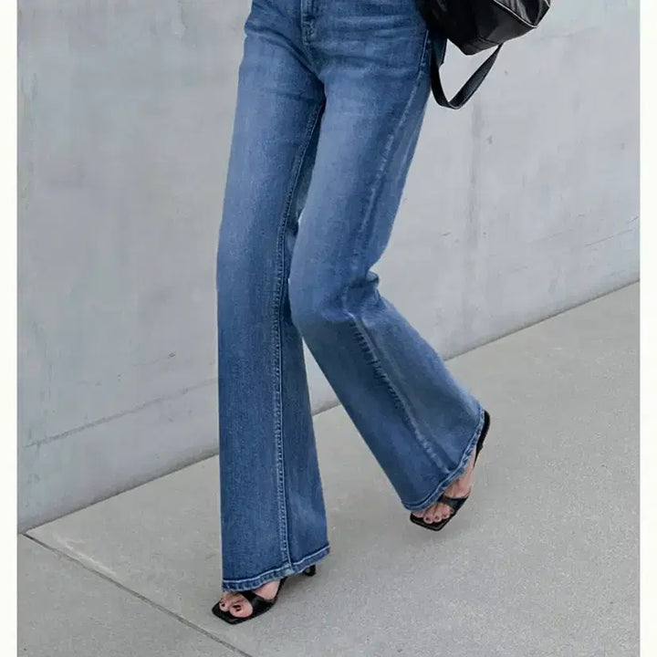 [BUNJANG] Hawa Blue Hour Bootcut Denim Jeans / (미착용 새상품) 하와 블루아워 부츠컷데님 미디엄블루 sx / 베이직