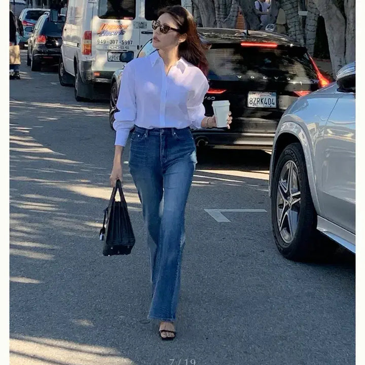 [BUNJANG] Hawa Blue Hour Bootcut Denim Jeans / (미착용 새상품) 하와 블루아워 부츠컷데님 미디엄블루 sx / 베이직
