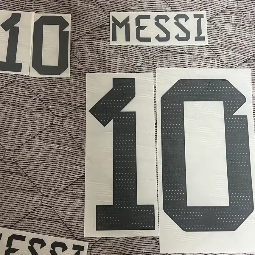 [BUNJANG] 2022 Argentina Lionel Messi Noble 2-Star Match Issued Name Set / 지급용) 2022 아르헨티나 메시 노블사 2성 지급용 네임셋