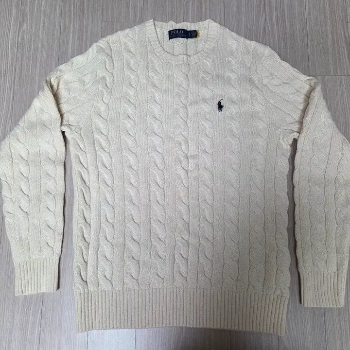 [BUNJANG] Polo Ralph Lauren Cable Knit Sweater / 폴로 케이블 니트 S 사이즈 아이보리 꽈배기 니트