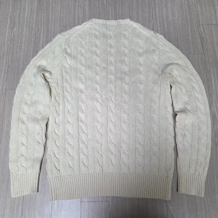 [BUNJANG] Polo Ralph Lauren Cable Knit Sweater / 폴로 케이블 니트 S 사이즈 아이보리 꽈배기 니트