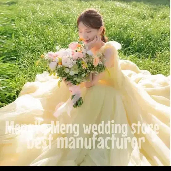 [BUNJANG] Yellow Wedding Dress / 옐로우 웨딩드레스