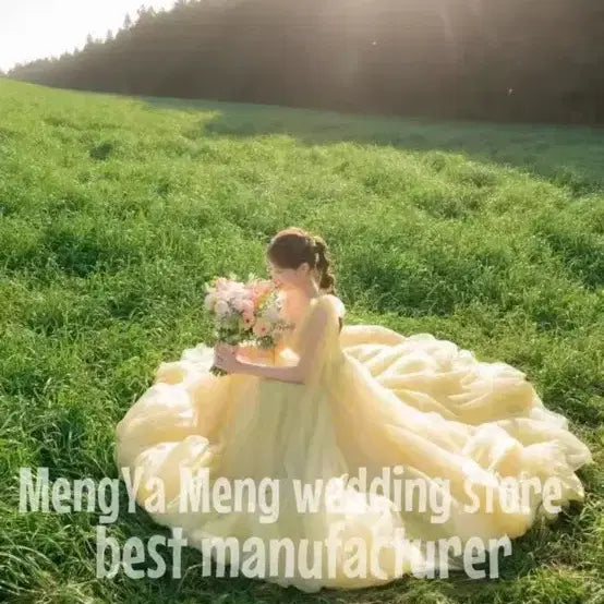 [BUNJANG] Yellow Wedding Dress / 옐로우 웨딩드레스