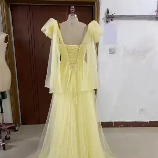 [BUNJANG] Yellow Wedding Dress / 옐로우 웨딩드레스