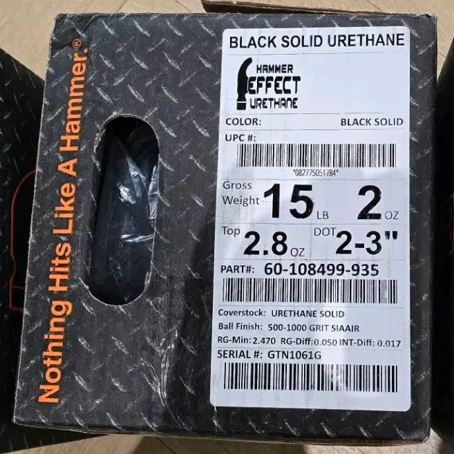 [BUNJANG] Hammer Effect Black Solid Urethane Bowling Ball 15lb New / 햄머 이펙트 블랙솔리드 우레탄 15파운드 새볼