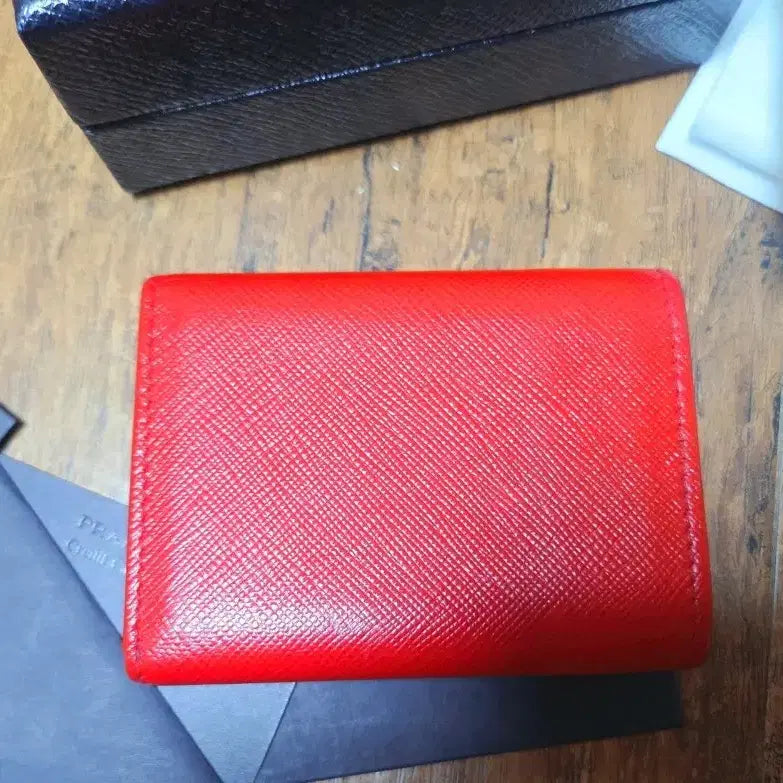 [BUNJANG] Prada Saffiano Mini Tri-Fold Wallet / 정품 프라다 미니 3단 반지갑