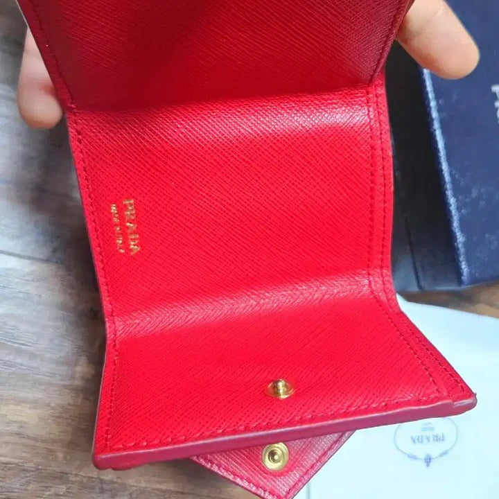 [BUNJANG] Prada Saffiano Mini Tri-Fold Wallet / 정품 프라다 미니 3단 반지갑