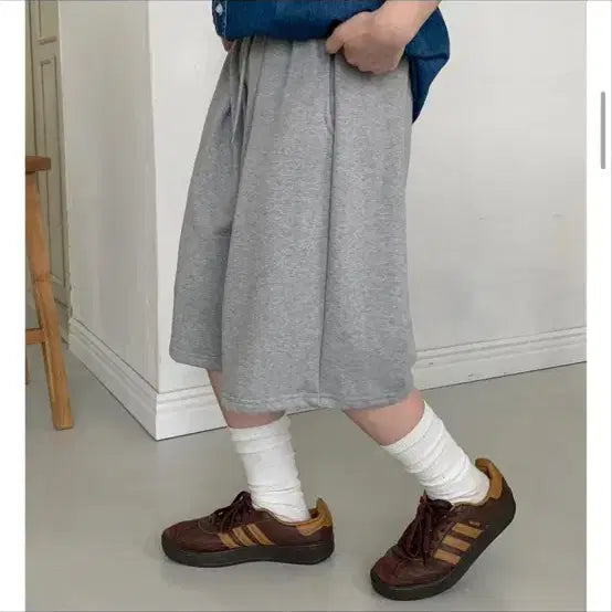 [SOLD OUT] 바온 멜란지 그레이 버뮤다팬츠