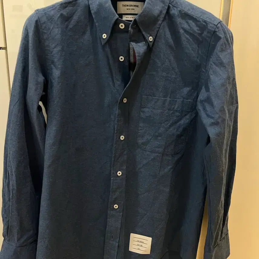 [BUNJANG] Thom Browne 25FW Three-Stripe Cotton Shirt / 25fw 톰브라운 백삼선 청셔츠